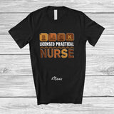 MacnyStore - Personalized Custom Name Black History Licensed Practical Nurse; Proud Afro Element Science Chemistry T-Shirt