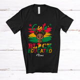 MacnyStore - Personalized Custom Name Cute Black Educated; Lovely Black History Month Girls Student Afro African T-Shirt
