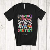 MacnyStore - Personalized Custom Name Every Bunny's Favorite Dentist; Joyful Easter Eggs Three Bunnies T-Shirt