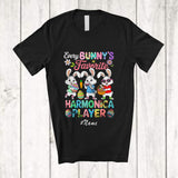 MacnyStore - Personalized Custom Name Every Bunny's Favorite Harmonica Player; Joyful Easter Bunnies Musician T-Shirt