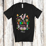 MacnyStore - Personalized Custom Name I'm The Basketball Bunny; Lovely Easter Bunny Sport Player; Eggs Hunting T-Shirt