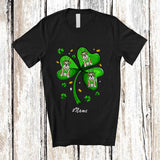 MacnyStore - Personalized Custom Name Bulldog Shamrock Shape; Fantastic St. Patrick's Day Irish Lucky T-Shirt
