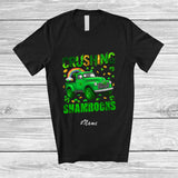 MacnyStore - Personalized Custom Name Crushing Shamrocks; Amazing St. Patrick's Day Pickup Truck Drivers Irish T-Shirt