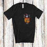 MacnyStore - Personalized Custom Name Husky Witch In Pocket; Scary Halloween Pumpkin; Family T-Shirt