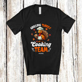 MacnyStore - Personalized Custom Name Grilling Turkey Cooking Team; Lovely Thanksgiving Pie; Lunch Lady Chef T-Shirt