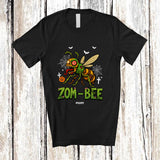 MacnyStore - Personalized Custom Name Zom Bee; Creepy Halloween Zombie Bee Flying; Insect Animal Lover T-Shirt