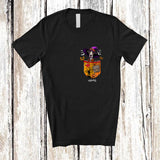 MacnyStore - Personalized Custom Name Whippet Witch In Pocket; Scary Halloween Pumpkin; Family T-Shirt