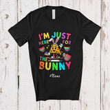 MacnyStore - Personalized Custom Name I'm Just Here For The Bunny; Awesome Easter Eggs Bunny Nacho Food T-Shirt