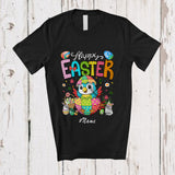 MacnyStore - Personalized Custom Name Happy Easter; Adorable Parrot Bird In Easter Egg; Eggs Hunting T-Shirt