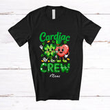 MacnyStore - Personalized Custom Name Cardiac Crew; Lovely St. Patrick's Day Shamrock Heart; Cardiology Nurse T-Shirt