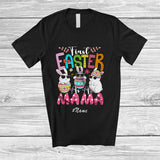 MacnyStore - Personalized Custom Name First Easter As A Mama; Lovely Pregnancy Family Bunny Eggs Sunglasses T-Shirt
