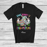 MacnyStore - Personalized Custom Name Some Bunny Is Eggs pecting; Lovely Easter Pregnancy Gnome Hunting Eggs T-Shirt