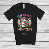MacnyStore - Personalized Custom Name Some Bunny Is Eggs pecting; Lovely Easter Pregnancy Unicorn Hunting Eggs T-Shirt