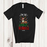 MacnyStore - Personalized Custom Name I'm The Oldest Reindeer; Adorable Christmas Reindeer; Cousin Family T-Shirt