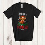 MacnyStore - Personalized Custom Name I'm The Youngest Reindeer; Adorable Christmas Reindeer; Cousin Family T-Shirt