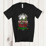 MacnyStore - Personalized Custom Name All Of The Rat Reindeer; Amazing Christmas Moon Plaid Animal T-Shirt