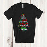 MacnyStore - Personalized Custom Name Spread Christmas Cheer Is Teaching Piano; Joyful Teacher Musician T-Shirt