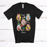 MacnyStore - Personalized Custom Name Easter Eggs Pig Collection; Lovely Flowers Eggs Hunting; Farmer T-Shirt