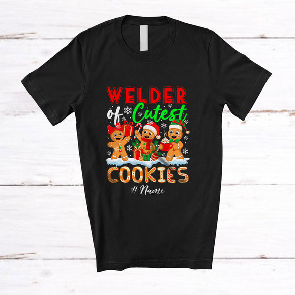MacnyStore - Personalized Custom Name Welder Of Cutest Cookies; Lovely Christmas Gingerbread Baker T-Shirt