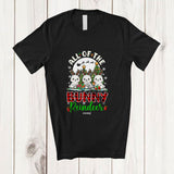 MacnyStore - Personalized Custom Name All Of The Bunny Reindeer; Amazing Christmas Moon Plaid Animal T-Shirt