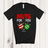 MacnyStore - Personalized Custom Name Personalized Custom Name Nuts For You; Humorous Christmas Ornaments; X-mas Couple Family T-Shirt