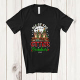 MacnyStore - Personalized Custom Name All Of The Otter Reindeer; Amazing Christmas Moon Plaid Animal T-Shirt