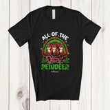 MacnyStore - Personalized Custom Name All Of The Otter Reindeer; Amazing Christmas Rainbow Plaid Animal T-Shirt