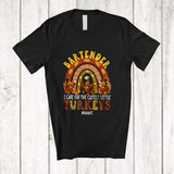 MacnyStore - Personalized Custom Name I Care For Cutest Turkeys; Joyful Thanksgiving Rainbow; Bartender T-Shirt