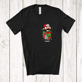 MacnyStore - Personalized Custom Name Poodle Santa In Pocket; Lovely Christmas Pajama Family T-Shirt