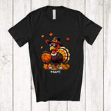 MacnyStore - Personalized Turkey Playing Basketball; Amusing Thanksgiving Custom Name Sport Player Team T-Shirt