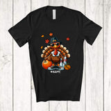 MacnyStore - Personalized Turkey Playing Bowling; Amusing Thanksgiving Custom Name Sport Player Team T-Shirt
