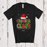 MacnyStore - Personalized Custom Name Grandpa Claus; Awesome Christmas Lights Santa; X-mas Family T-Shirt