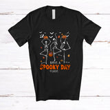 MacnyStore - Personalized Custom Name Spooky Day; Amusing Halloween Three Dancing Skeleton; Dancer T-Shirt