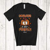 MacnyStore - Personalized Custom Name Growing A Little Pumpkin; Amazing Thanksgiving Pregnancy Leopard T-Shirt
