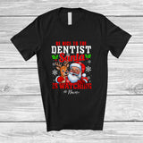 MacnyStore - Personalized Custom Name Be Nice To Dentist; Joyful Christmas Santa Reindeer; Men Jobs T-Shirt
