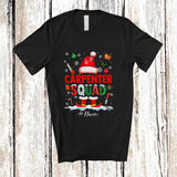 MacnyStore - Personalized Custom Name Carpenter Squad; Proud Christmas Santa Men Snow Jobs T-Shirt