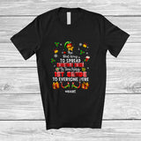 MacnyStore - Personalized Spread Christmas Cheer Is Teaching 1st Grade; Amusing Custom Name Elf Teacher T-Shirt