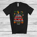 MacnyStore - Personalized Spread Christmas Cheer Is Teaching 4th Grade; Amusing Custom Name Elf Teacher T-Shirt