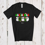 MacnyStore - Personalized Custom Name Christmas Squad; Adorable X-mas ELF Lover; Family Pajamas Group T-Shirt