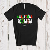 MacnyStore - Personalized Custom Name Christmas Squad; Adorable X-mas Santa Lover; Family Pajamas Group T-Shirt
