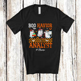 MacnyStore - Personalized Custom Name Boo Havior Analyst; Lovely Halloween Ghost Therapist; Behavior BCBA T-Shirt