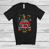 MacnyStore - Personalized Spread Christmas Cheer Is Teaching Dance; Amusing Custom Name Elf Teacher T-Shirt