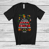 MacnyStore - Personalized Spread Christmas Cheer Is Teaching English; Amusing Custom Name Elf Teacher T-Shirt