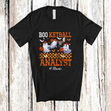 MacnyStore - Personalized Custom Name Boo Ketball Analyst; Lovely Halloween Ghost Basketball Sport Player T-Shirt