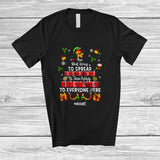 MacnyStore - Personalized Spread Christmas Cheer Is Teaching Kindergarten; Amusing Custom Name Elf Teacher T-Shirt