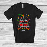MacnyStore - Personalized Spread Christmas Cheer Is Teaching Math; Amusing Custom Name Elf Teacher T-Shirt