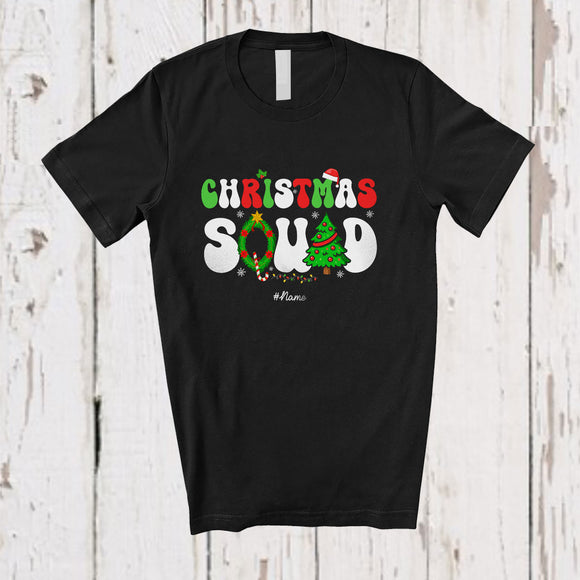 MacnyStore - Personalized Custom Name Christmas Squad; Adorable X-mas Tree Lover; Family Pajamas Group T-Shirt