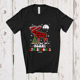 MacnyStore - Personalized Custom Name Merry Christmoose; Lovely Christmas Groovy Red Plaid Moose T-Shirt