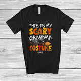 MacnyStore - Personalized My Scary Grandma Costume; Horror Halloween Broom Bat; Custom Name Family T-Shirt