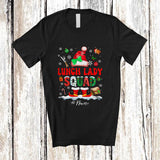 MacnyStore - Personalized Custom Name Lunch Lady Squad; Proud Christmas Santa Women Snow Jobs T-Shirt